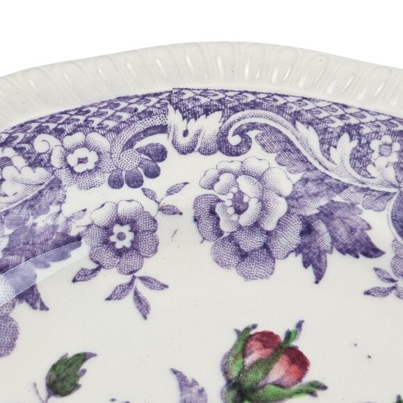 Copeland Spode Mayflower 2 Bread And Butter Plates Floral Lavender England - Picture 10 of 10